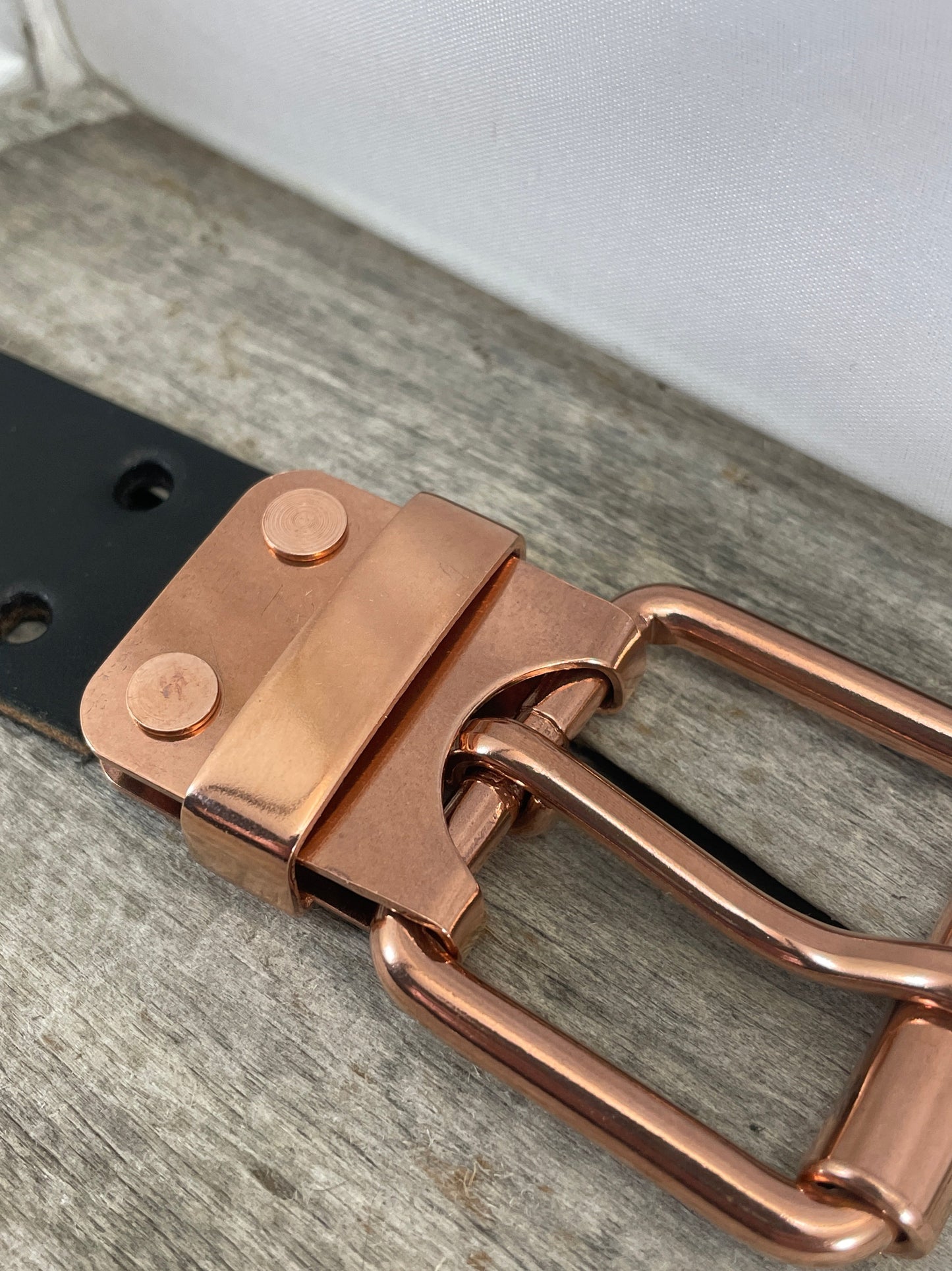 FLEX(CB-01)72 - Solid Copper Belt-Plate Buckle on WeatherFlex Waterproof Belt Strap 72"
