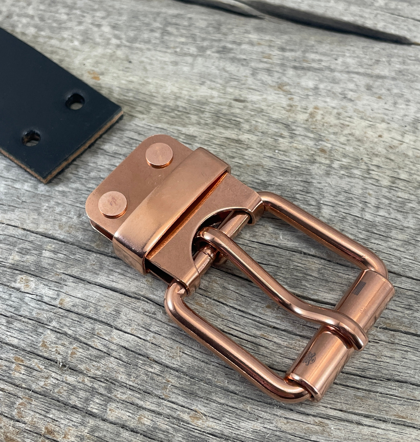 FLEX(CB-01)72 - Solid Copper Belt-Plate Buckle on WeatherFlex Waterproof Belt Strap 72"