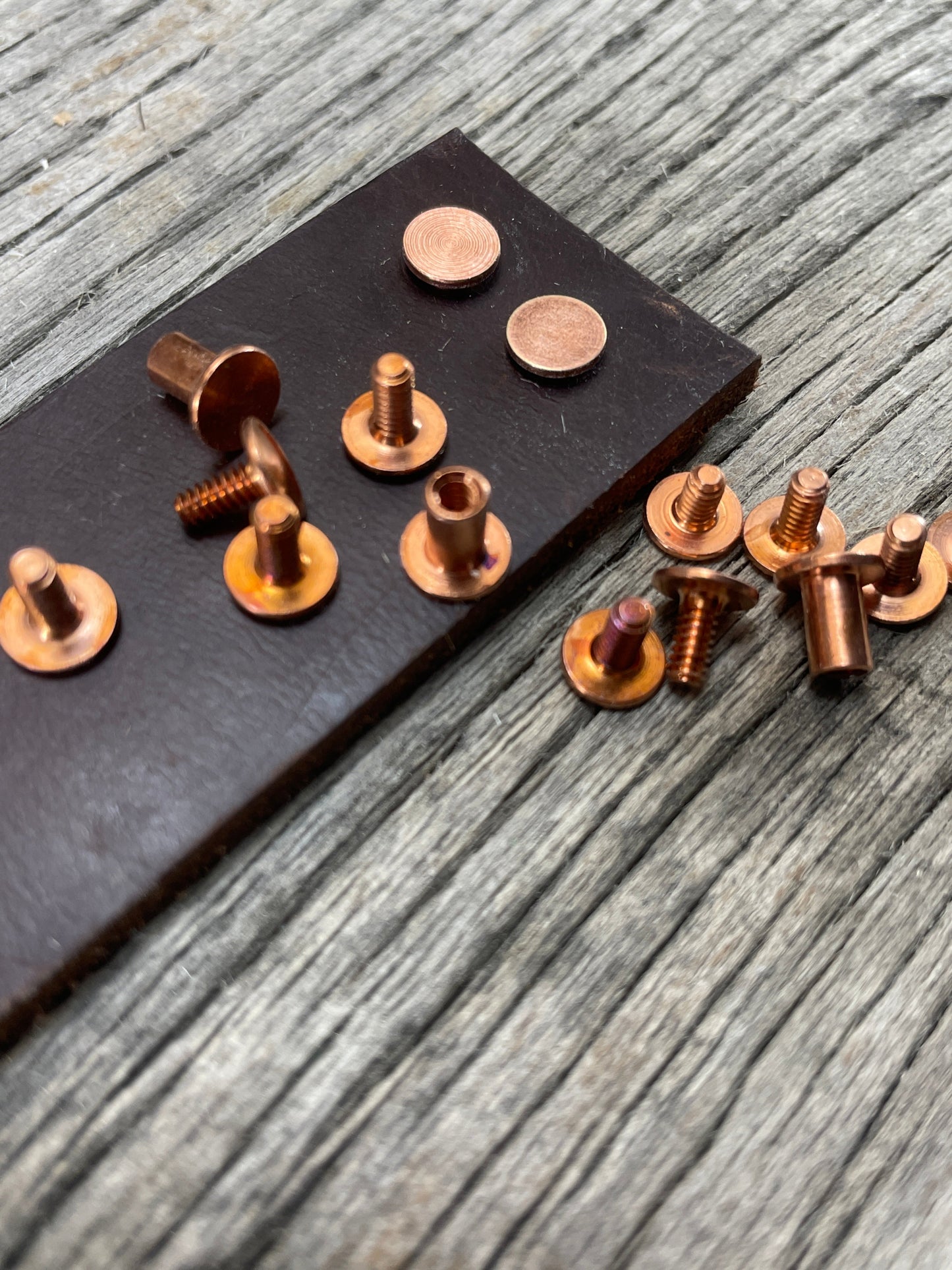 Copper Chicago Screws for Belt-Plate Buckles (CS-01)