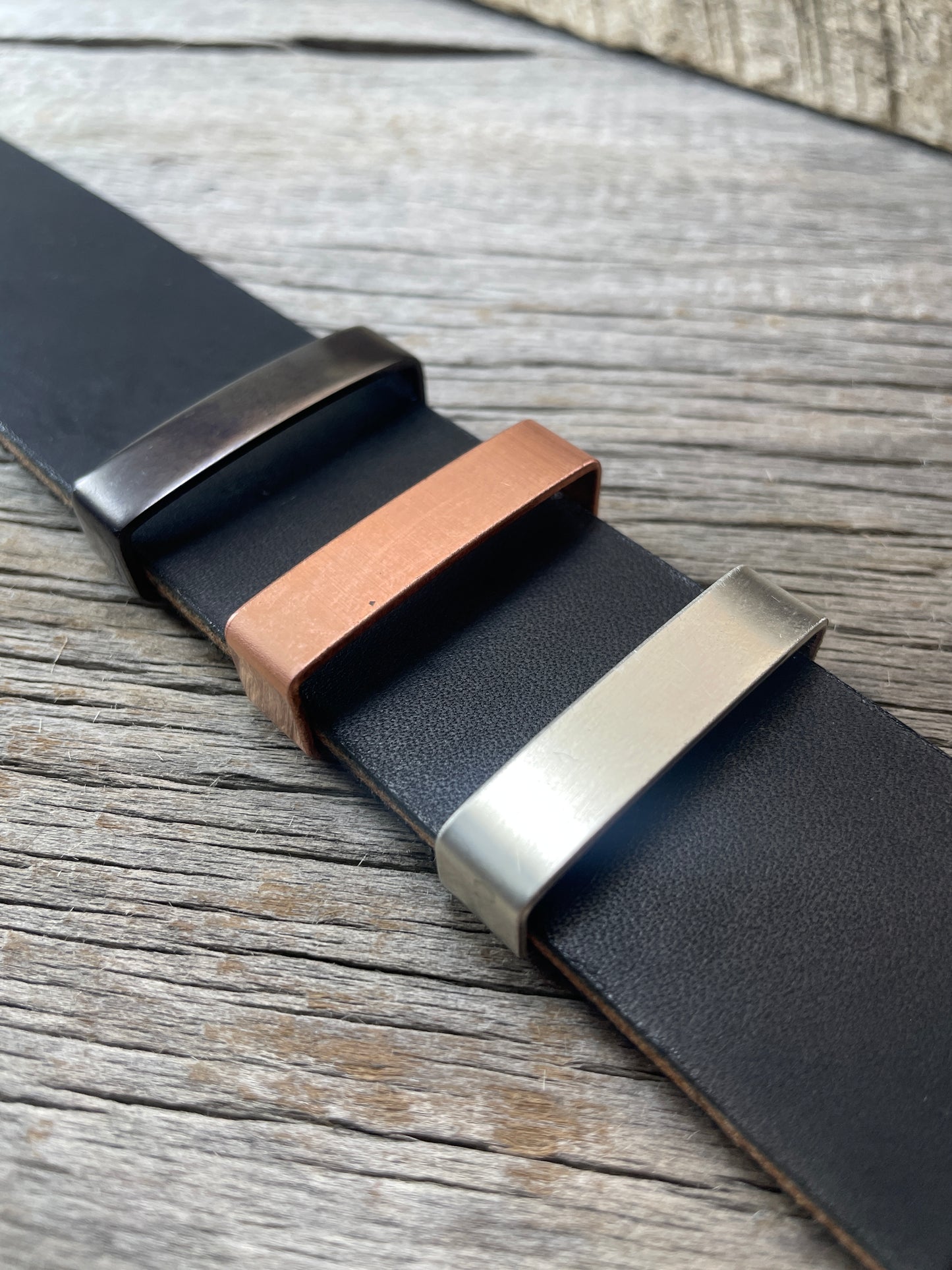 Belt Keeper Loops - Silver - Copper - Gunmetal