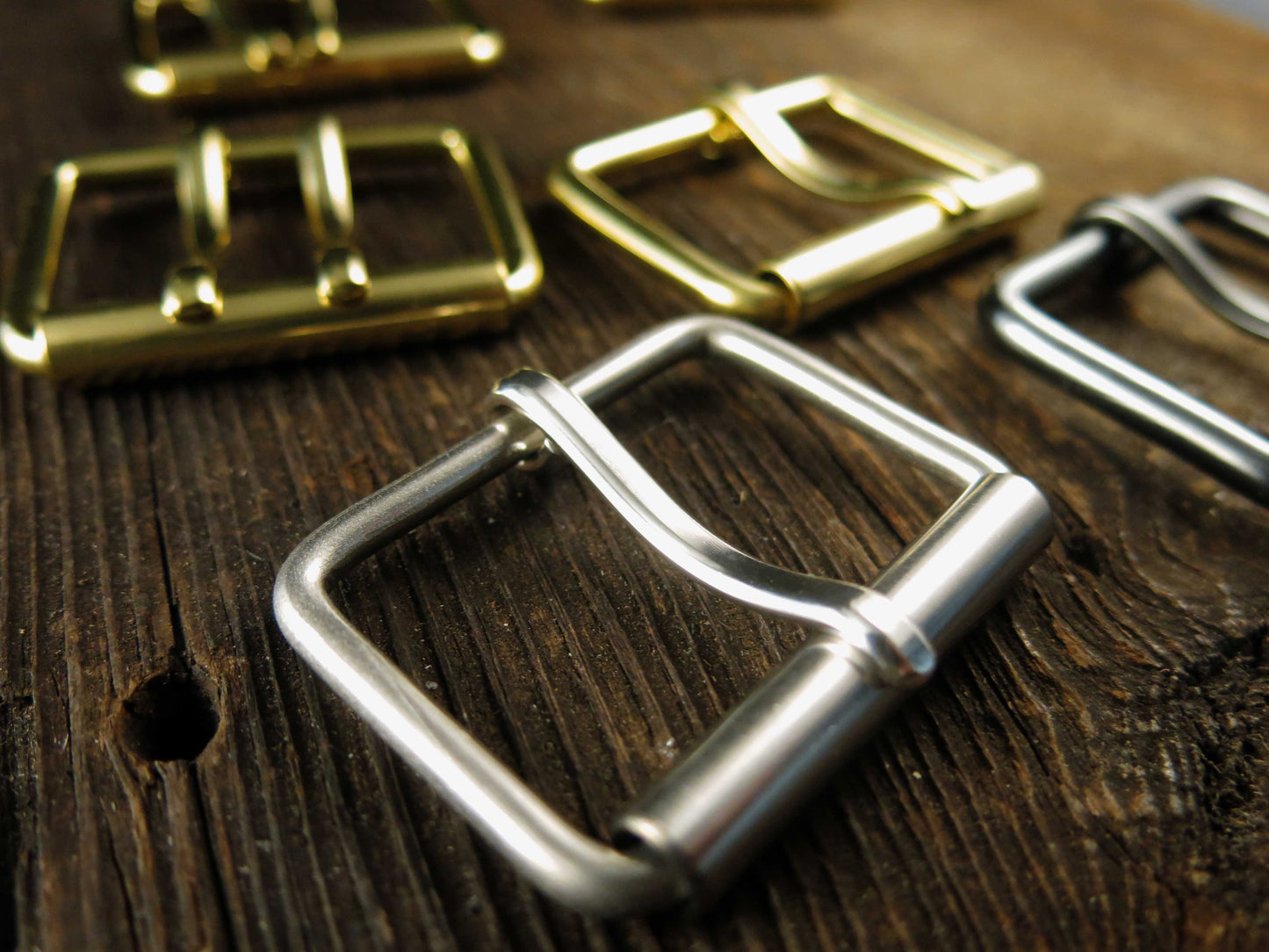Stainless Steel Buckle - Sterling Silver tongue