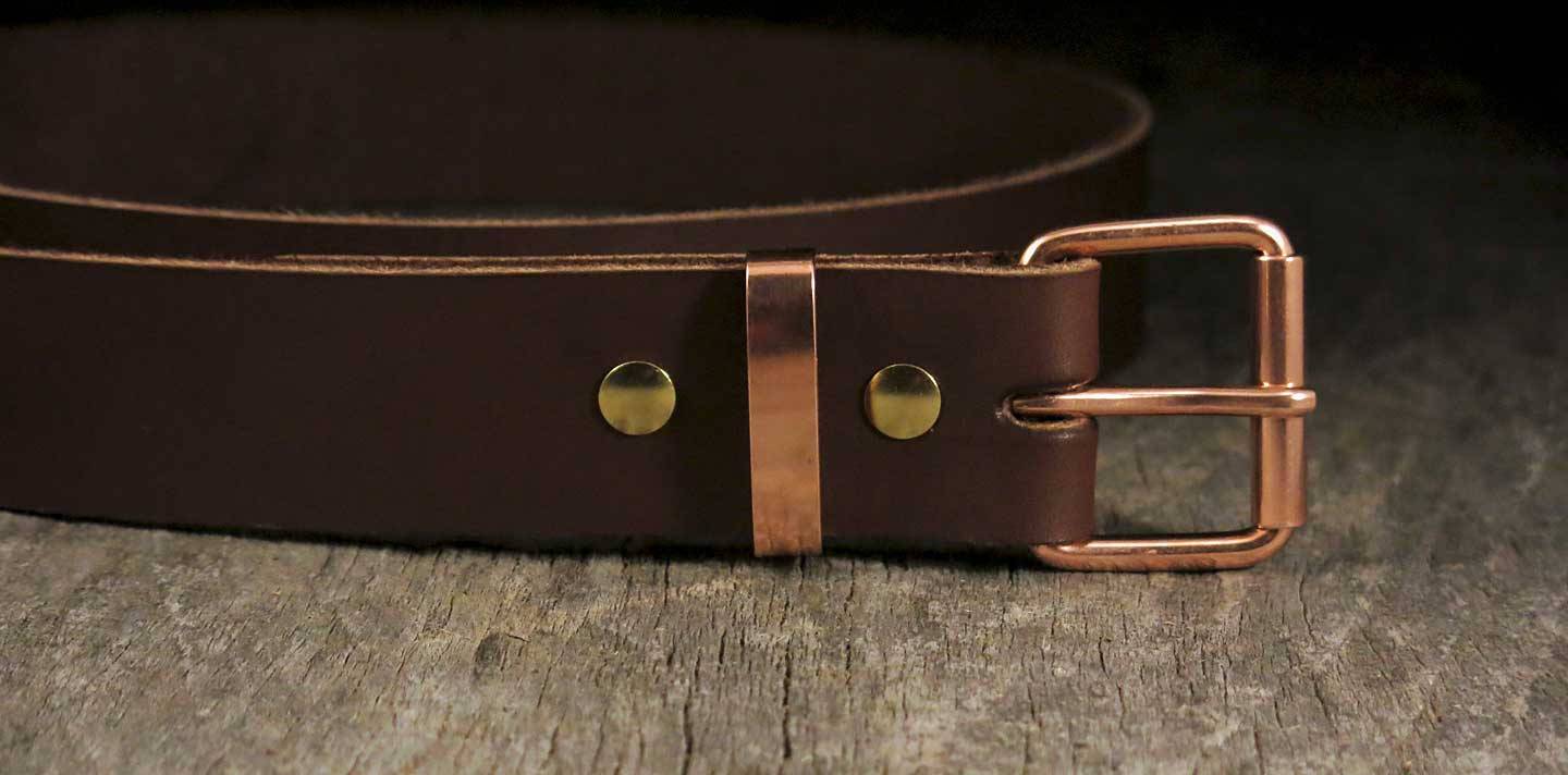 Leather Belt Strap & Chicago Screws - Hole Punched