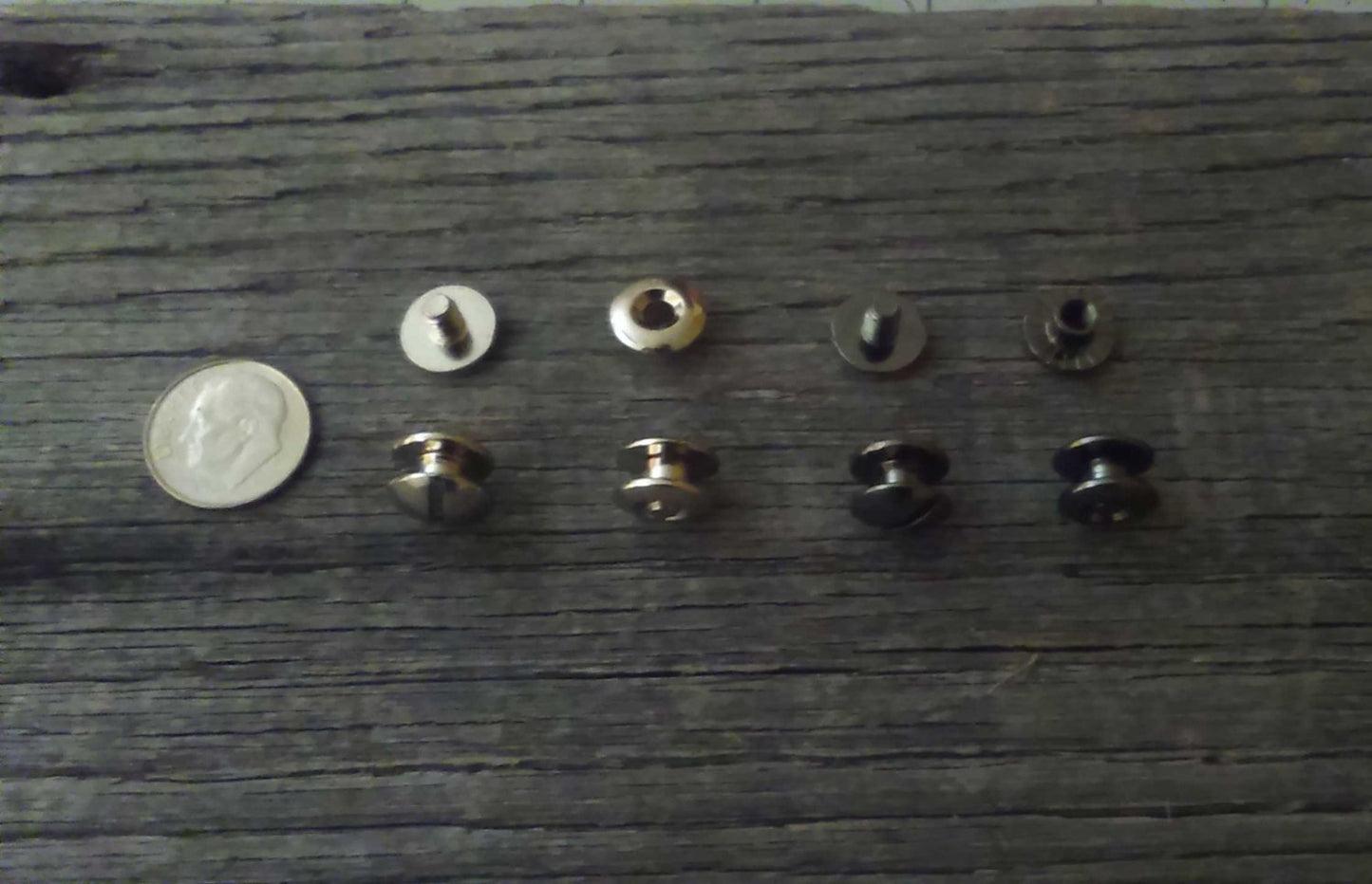 Chicago Screws - Set of 10 - Nickel or Black-1/8 - 1/4 Post