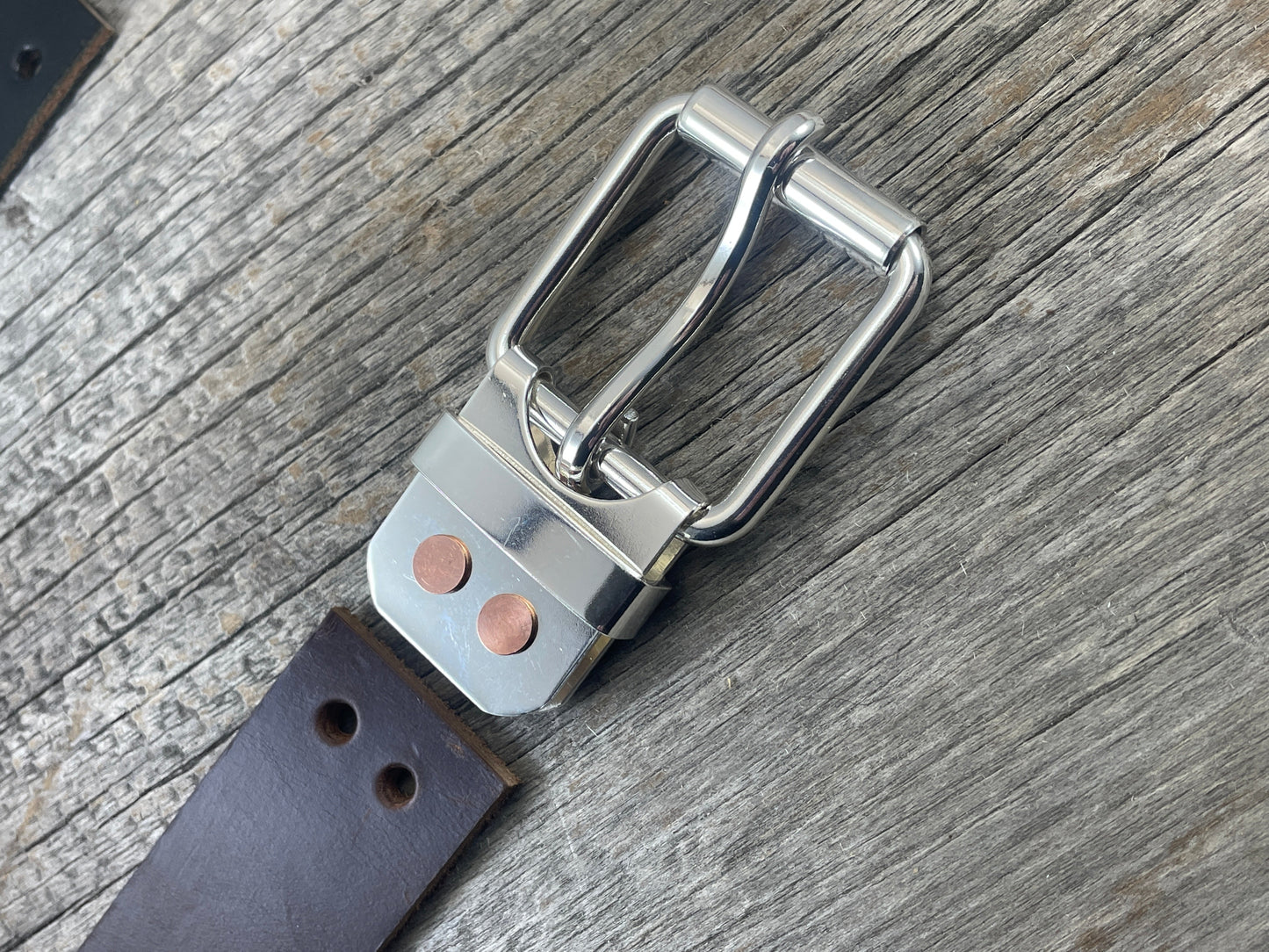 FLEX(SB-01)72 - Sterling Silver Belt-Plate Buckle on WeatherFlex Belt Strap 72"