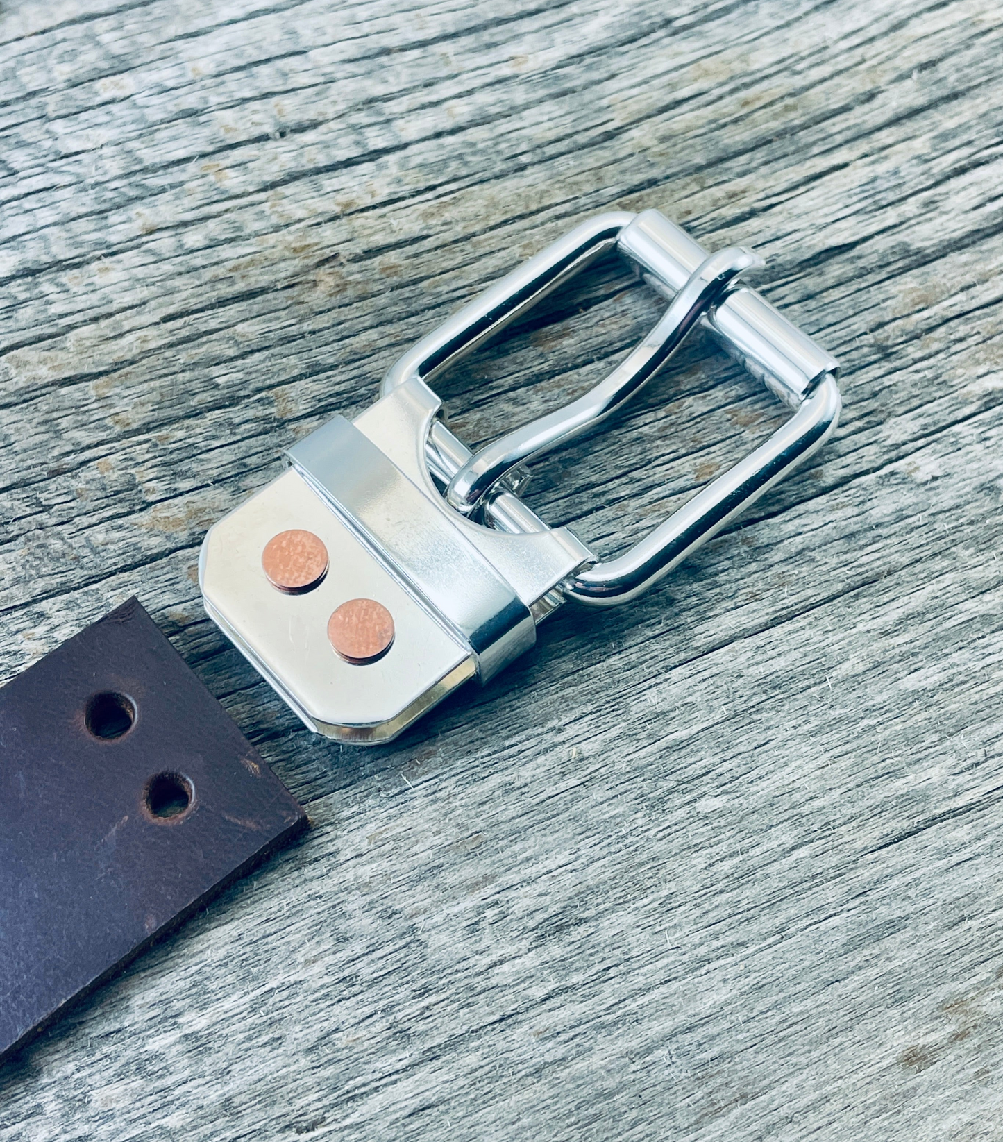 FLEX(SB-01)72 - Sterling Silver Belt-Plate Buckle on WeatherFlex Belt Strap 72"