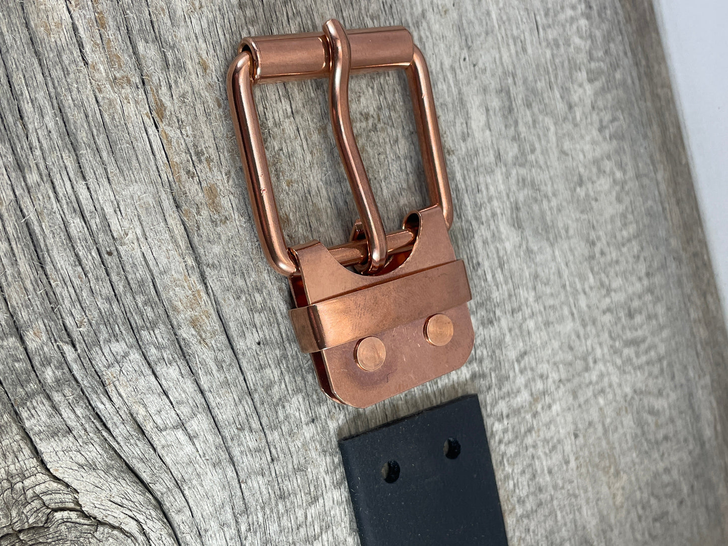 FLEX(CB-01)72 - Solid Copper Belt-Plate Buckle on WeatherFlex Waterproof Belt Strap 72"