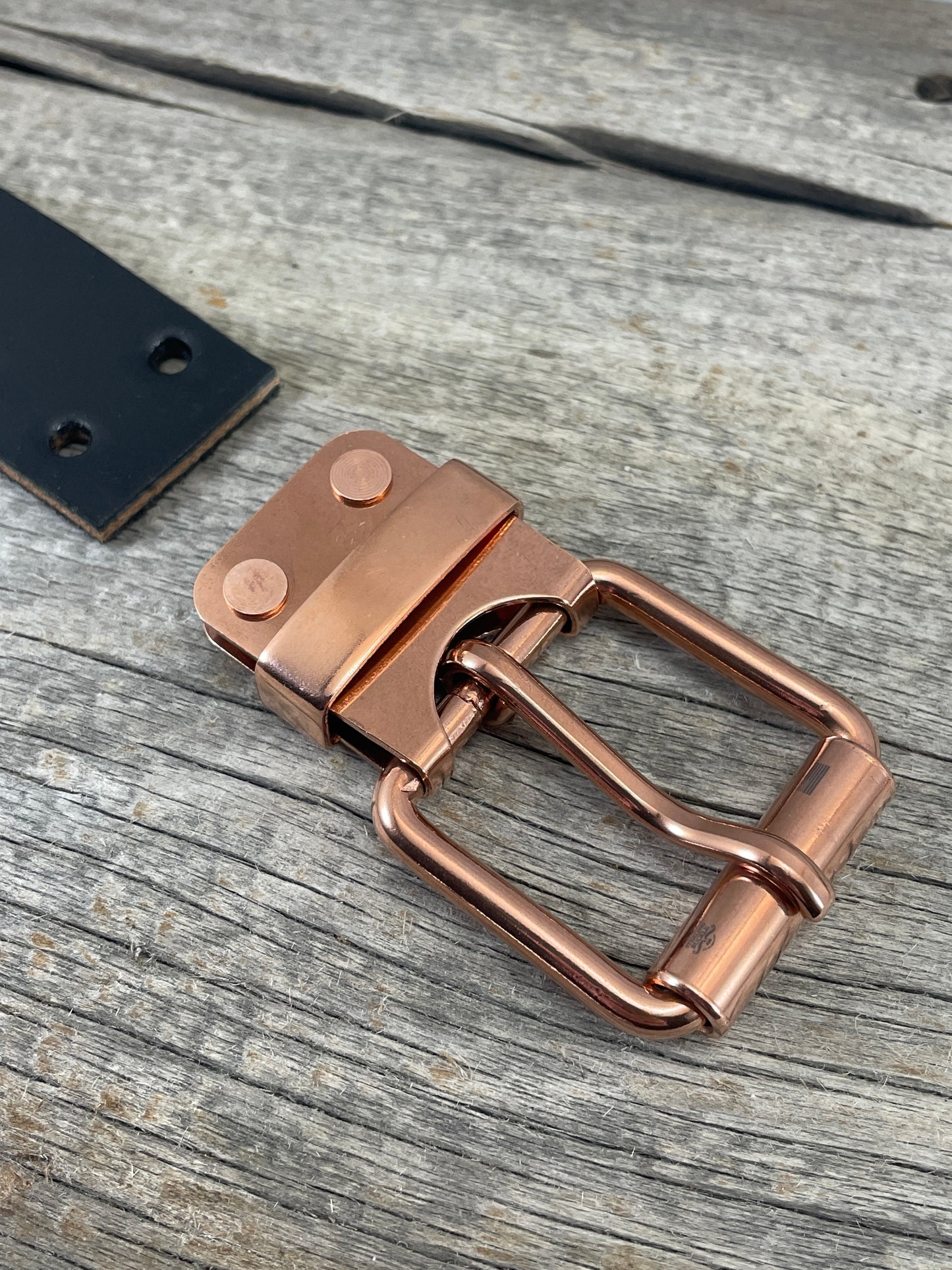 FLEX(CB-01)72 - Solid Copper Belt-Plate Buckle on WeatherFlex Waterproof Belt Strap 72"