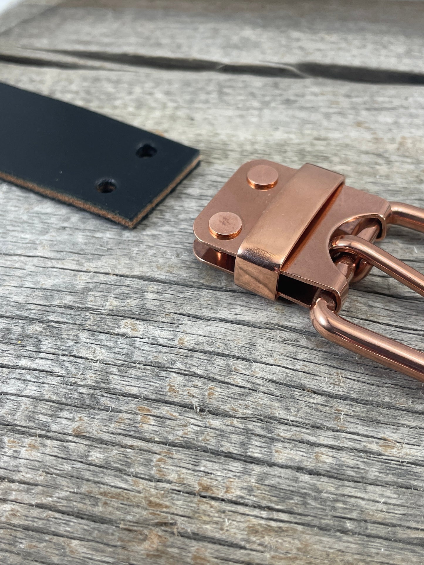 FLEX(CB-01)72 - Solid Copper Belt-Plate Buckle on WeatherFlex Waterproof Belt Strap 72"