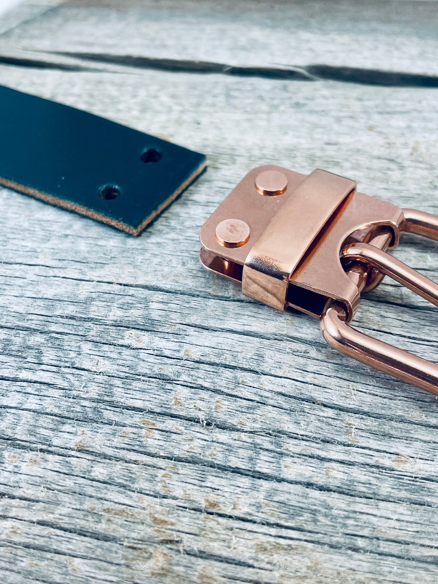 FLEX(CB-01)72 - Solid Copper Belt-Plate Buckle on WeatherFlex Waterproof Belt Strap 72"