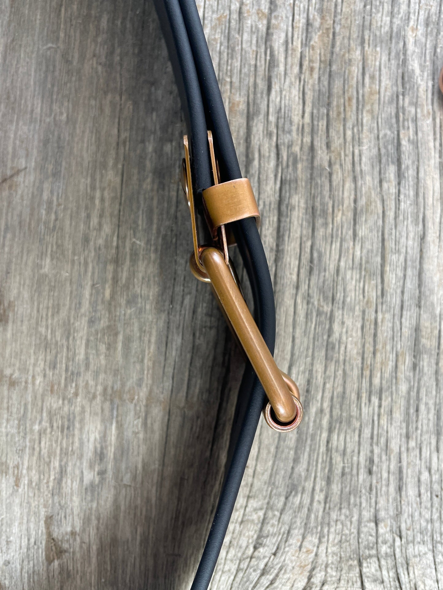 FLEX(CB-01)72 - Solid Copper Belt-Plate Buckle on WeatherFlex Waterproof Belt Strap 72"