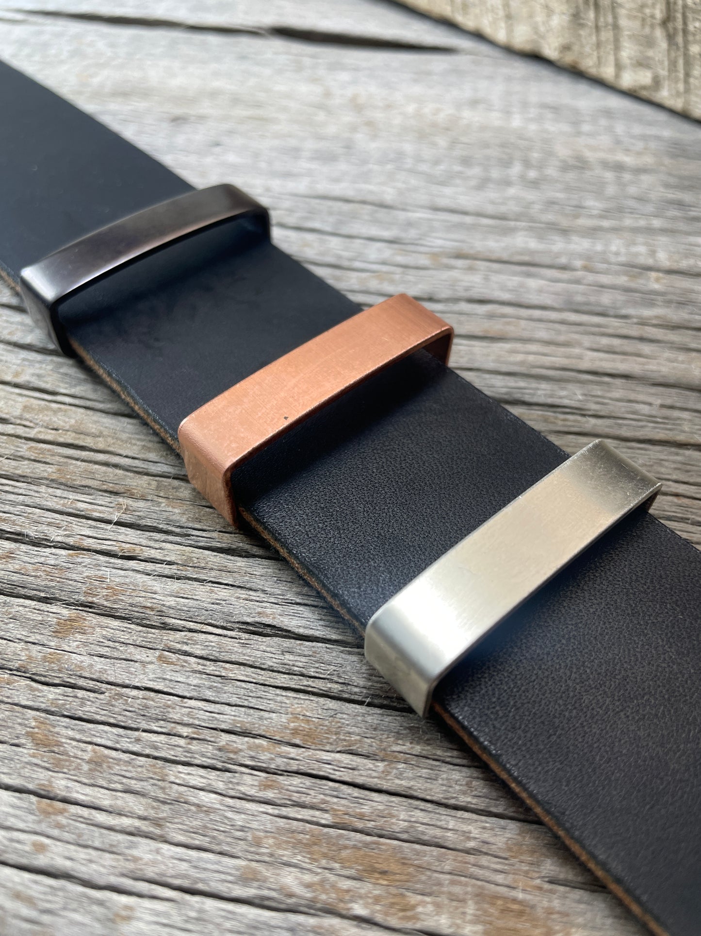 Belt Keeper Loops - Silver - Copper - Gunmetal
