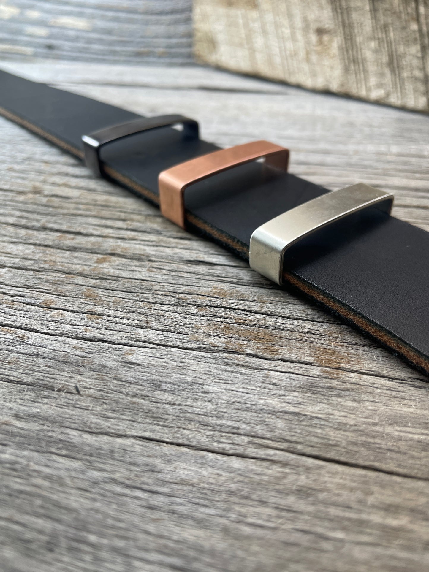 Belt Keeper Loops - Silver - Copper - Gunmetal