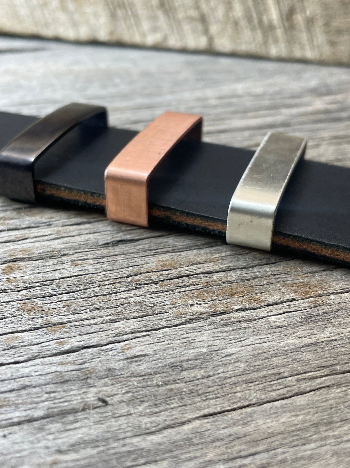 Belt Keeper Loops - Silver - Copper - Gunmetal