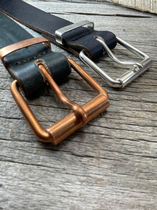 Copper Roller Buckle Set - Solid Copper Buckle and  Copper Keeper