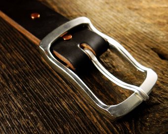 Sterling Silver Belt Buckle - Double Garrison - Solid .925 Sterling Silver - 1.5" Inside Width