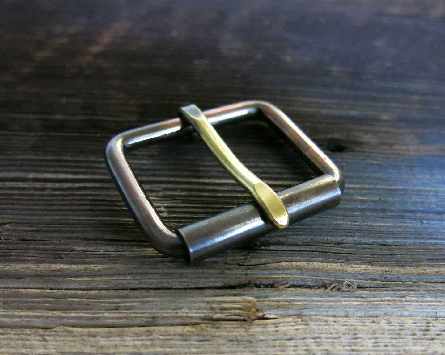 Gun Metal Copper Belt Buckle - Brass Prong