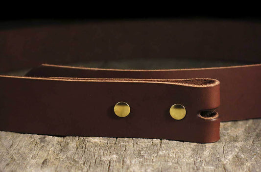 Leather Belt Strap & Chicago Screws - Hole Punched