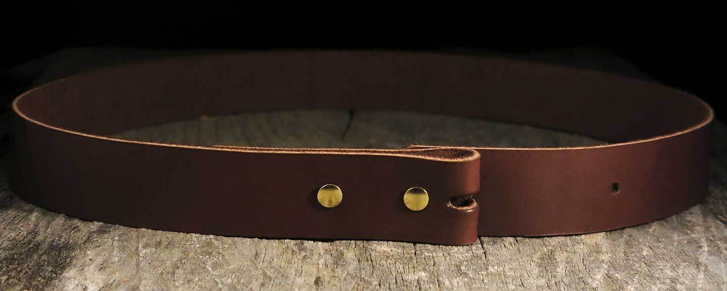 Leather Belt Strap & Chicago Screws - Hole Punched