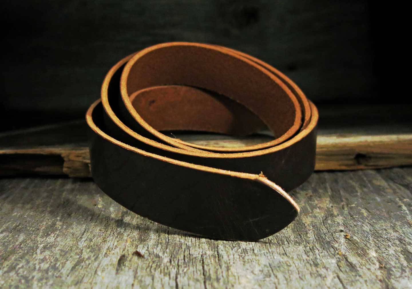 Horween Dublin Leather Strap-Dark Brown 10 oz-All Widths