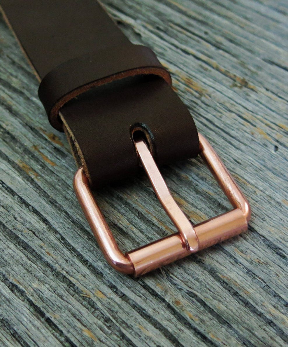 SET of 5 - Extra Strong COPPER Buckles - Handmade