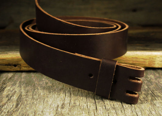 Wickett and Craig - English Bridle Leather Strap - 70+ Inches Long - Leather Belt Keeper and Chicago Screws